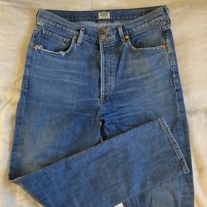 Citizens Of Humanity Vintage Blue Straight-Leg Denim Jeans